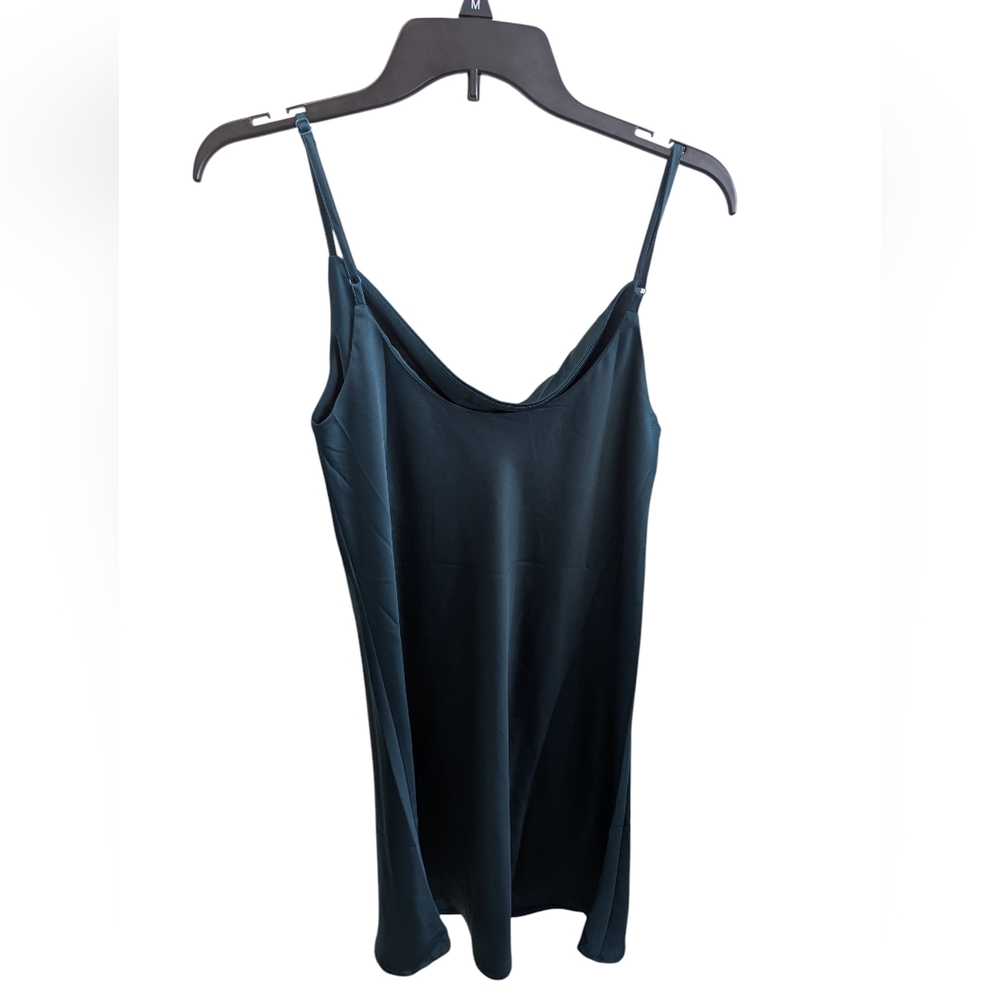 Chic Teal Mini Dress - Picture 2 of 3